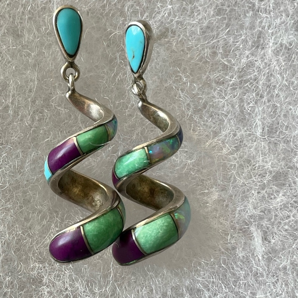 Vintage Navajo Swirl Earrings